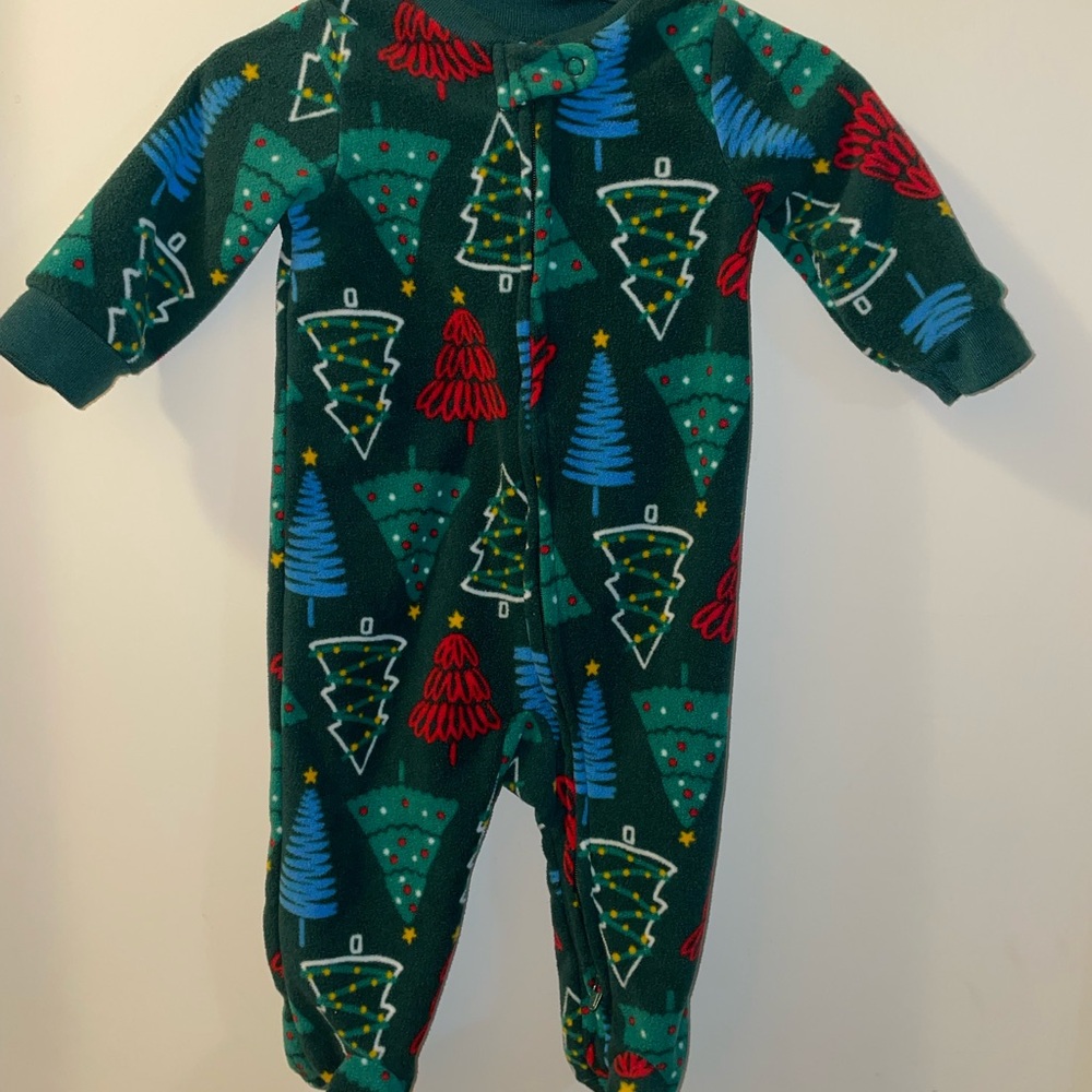 Festive Green Kids One Piece Pajama